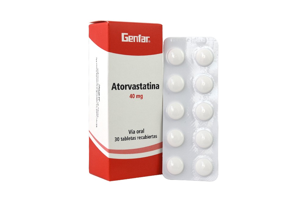 Atorvastatina 40 Mg Caja Con 30 Tabletas Recubiertas