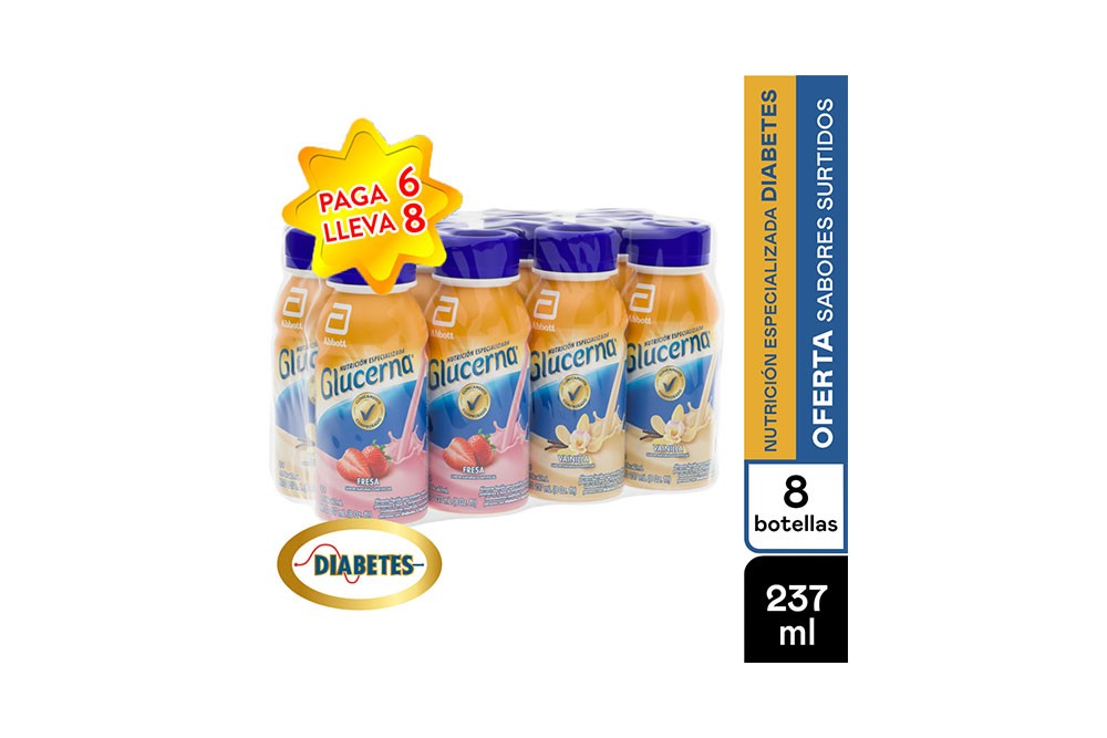 Glucerna Liquido Vainilla 237 Ml Pague 6 Lleve 8