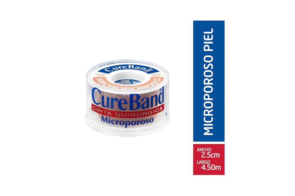 Cinta Quirúrgica Cureband Microporoso Piel Empaque Con 1 Rollo