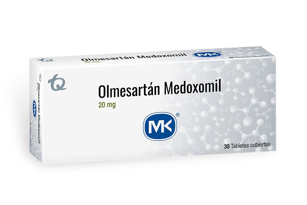 Olmesartán Mk 20 Mg Caja Con 30 Tabletas