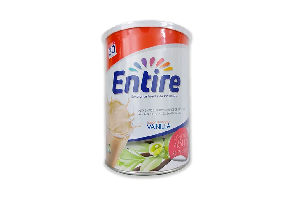 Alimento Entire Sabor Vainilla Lata Con 450 G