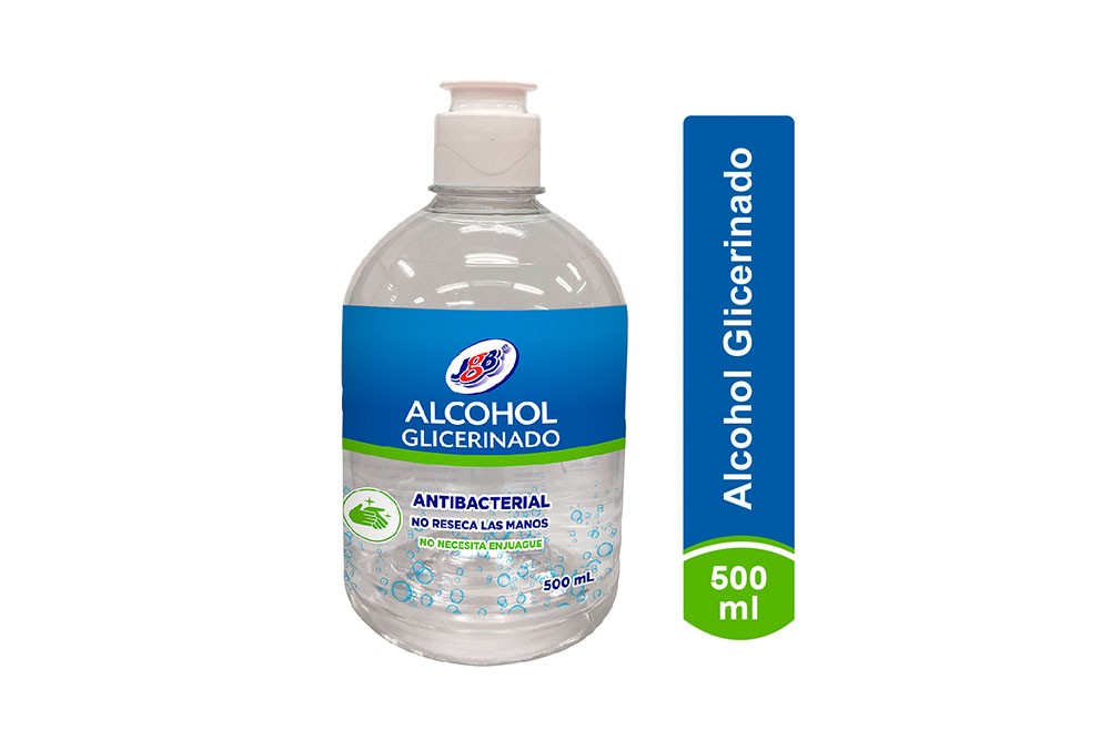 Alcohol Glicerinado Jgb Frasco Con 500 Ml