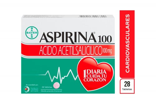 Aspirina 100 Mg Caja Con 28...