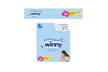 Toallitas Humedas Winny Sensitive Paquete Con 160 Unidades