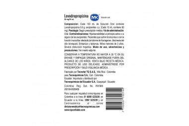 Levodropropizina Mk Kids 60Mg/10Ml Frasco X 120Ml