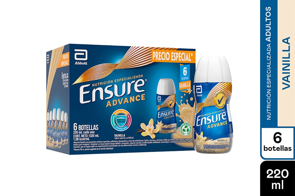 Oferta Ensure Advance Sabor Vainilla 6 Unds