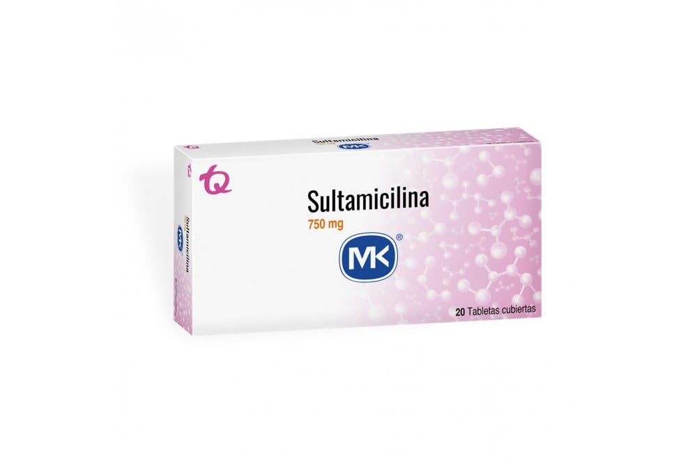 Sultamicilina 750 Mg Caja Con 20 Tabletas Cubiertas