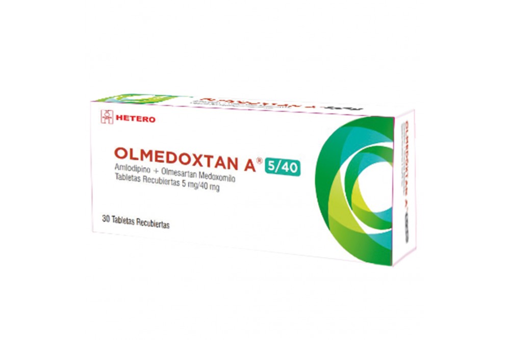 Olmesartan 40 Mg + Amlodipino 5 Mg Caja Por 30 Tabletas