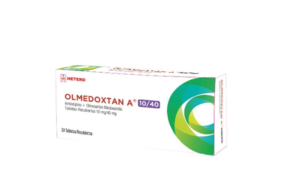 Olmesartan 40 Mg + Amlodipino 10 Mg Caja Por 30 Tabletas