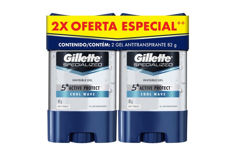 Oferta Desodorante Gel Clínico Gillette Cool Wave X82G X2 Und