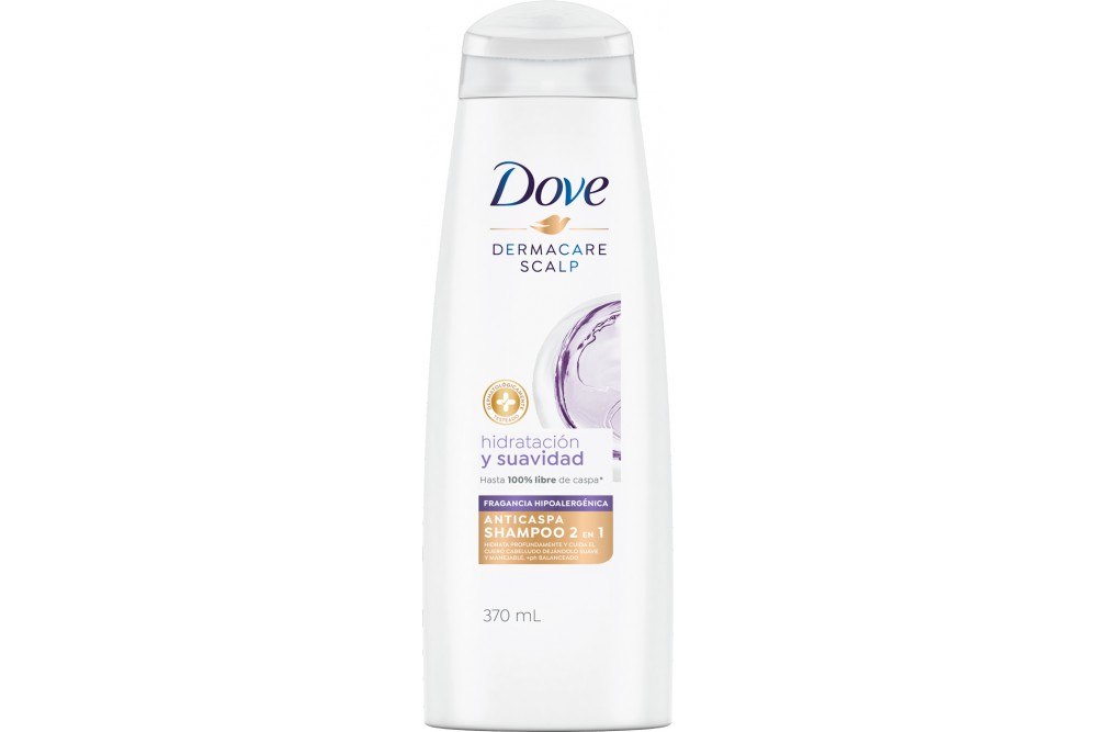 Shampoo Dove Anticaspa Hidratación Y Suavidad 370 Ml