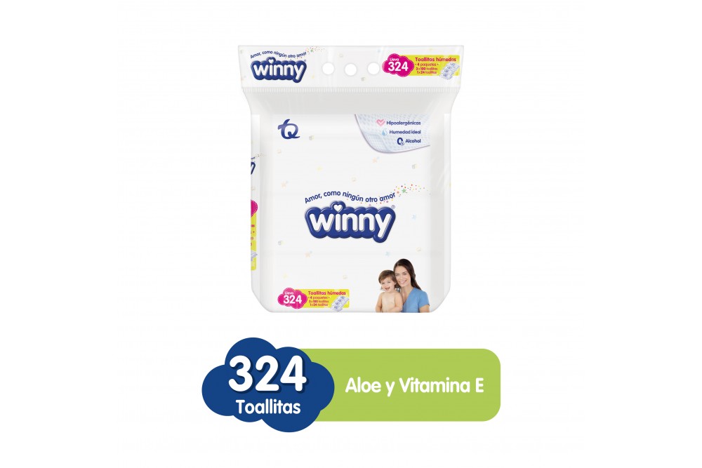 Oferta Toallitas Humedas Winny Aloe y Vitamina E 324 Toallitas