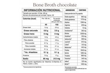 Savvy Mezcla A Base De Caldo De Hueso De Pollo Bone Broth Power Sabor Chocolate 560 G