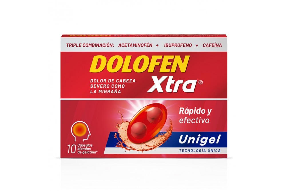 Dolofen Xtra Unigel 10 Capsulas Blandas De Gelatina