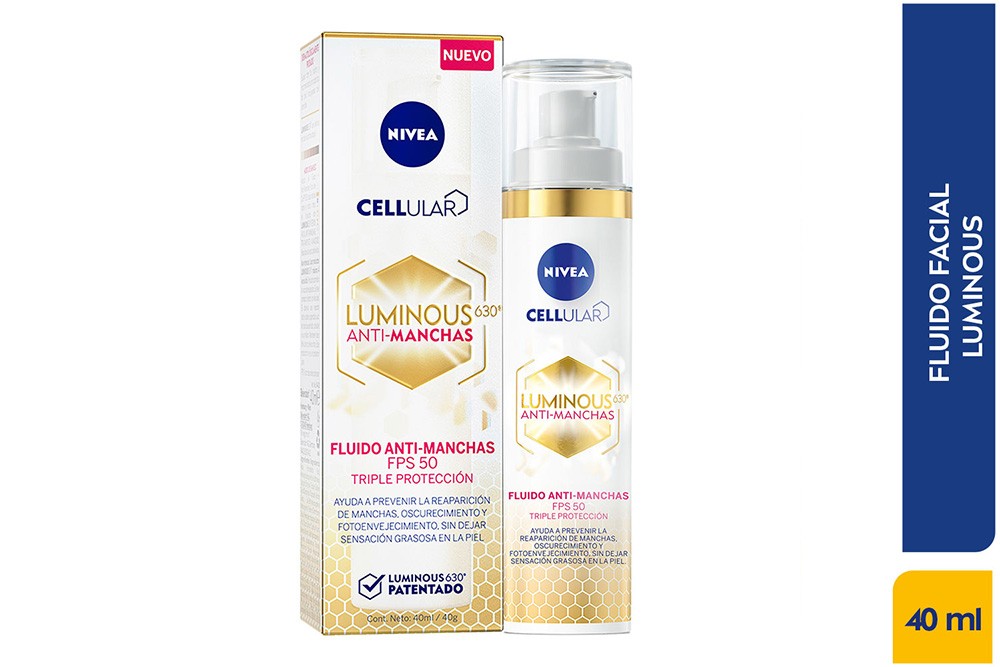 Fluido Anti-Manchas Nivea Luminous 630 Triple Protección  40 Ml