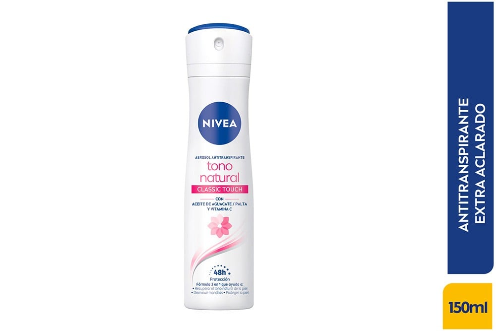 Desodorante Nivea En Aerosol Tono Natural Extra Aclarado 150 Ml