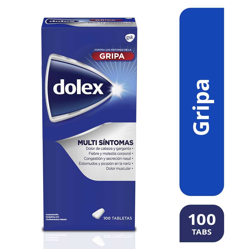 Dolex Gripa multi sintomas 100 Tabletas Droguer as cafam