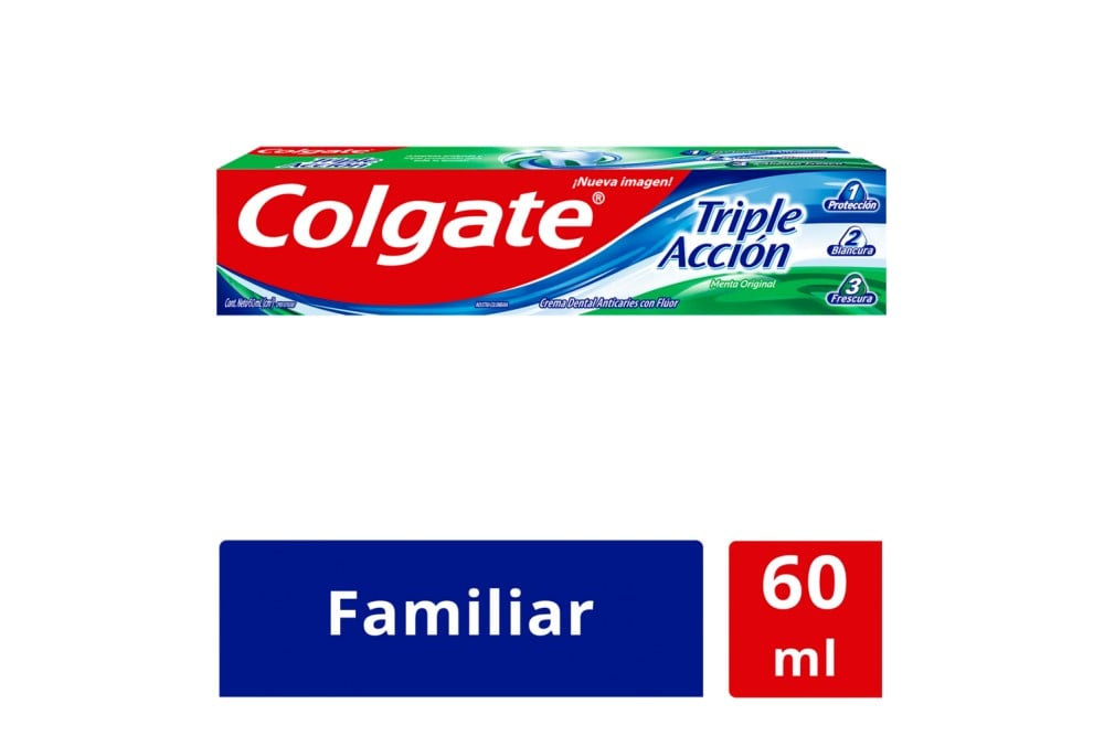 Crema Dental Colgate Triple Acción Menta 60 Ml