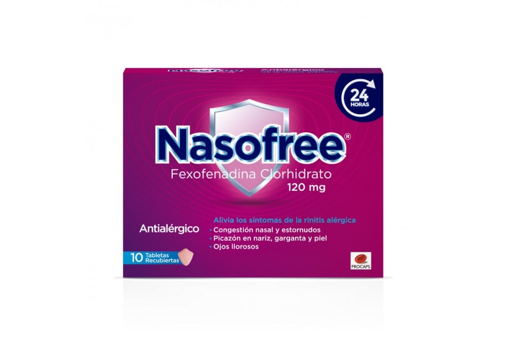 Nasofree 120 Mg 10 Tabletas Recubiertas