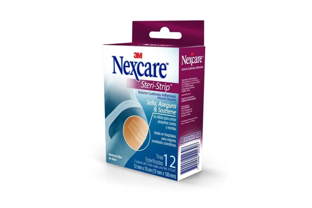 Suturas Cutaneas Adhesivas Nexcare Steri-Strip 12Und