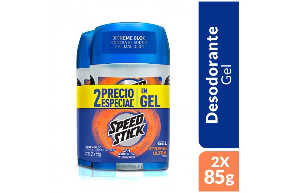 Desodorante Speed Stick Extreme Ultra Tech Gel 85 G 2 Unds