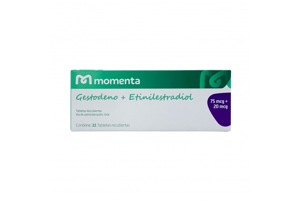 Gestodeno 75 Mcg + Etinilestradiol 20Mcg Momenta 21 Tabletasrecubiertas