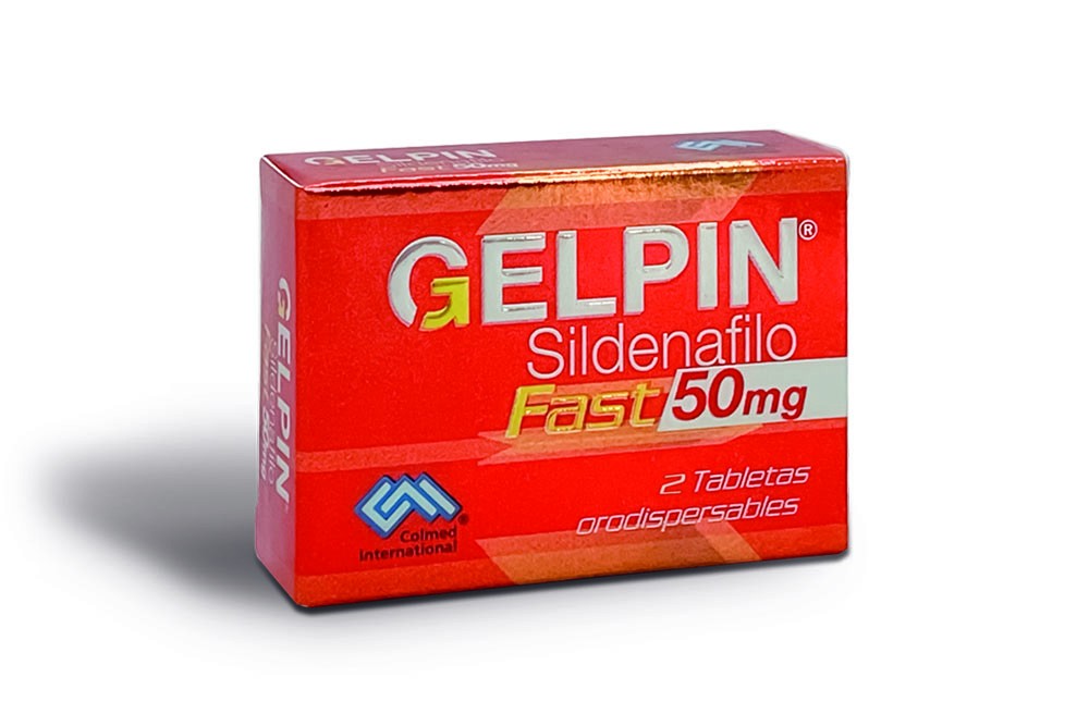 Gelpin Fast Sildenafil 50 Mg 2 Tabletas Orodispensables