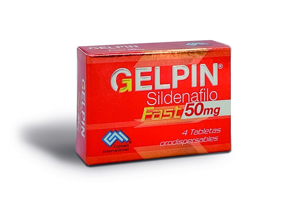 Gelpin Fast Sildenafil 50 Mg 4 Tabletas Orodispensables