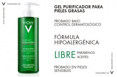 Gel Limpiador Purificante Vichy Normaderm Phytosolution 400 Ml