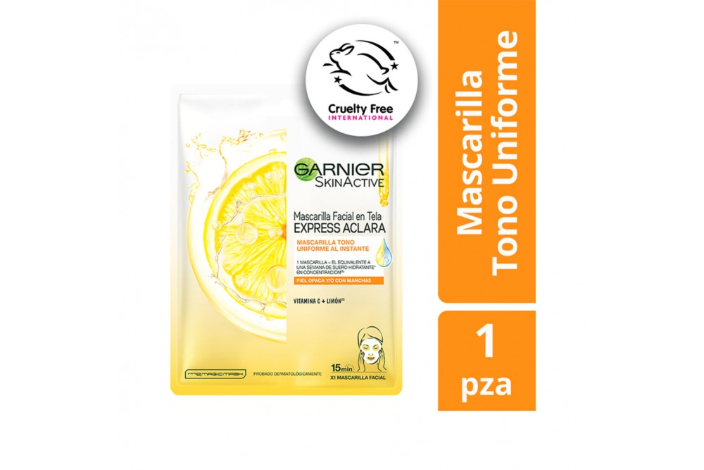 Mascarilla Facial Tela Express Aclara 28 G Und