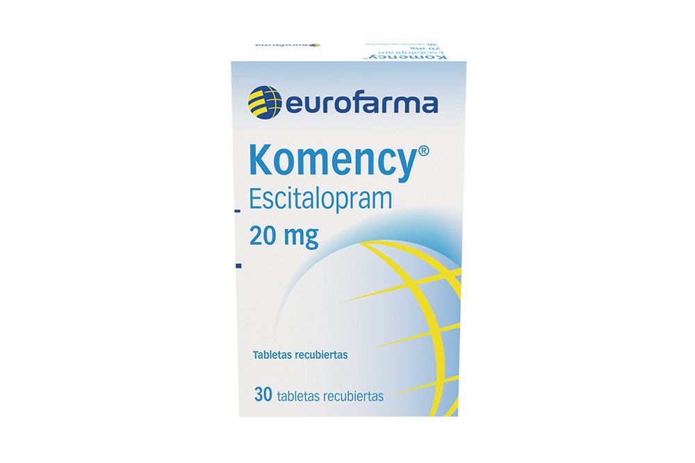 Escitalopram Komency 20 Mg 30 Tabletas Recubiertas