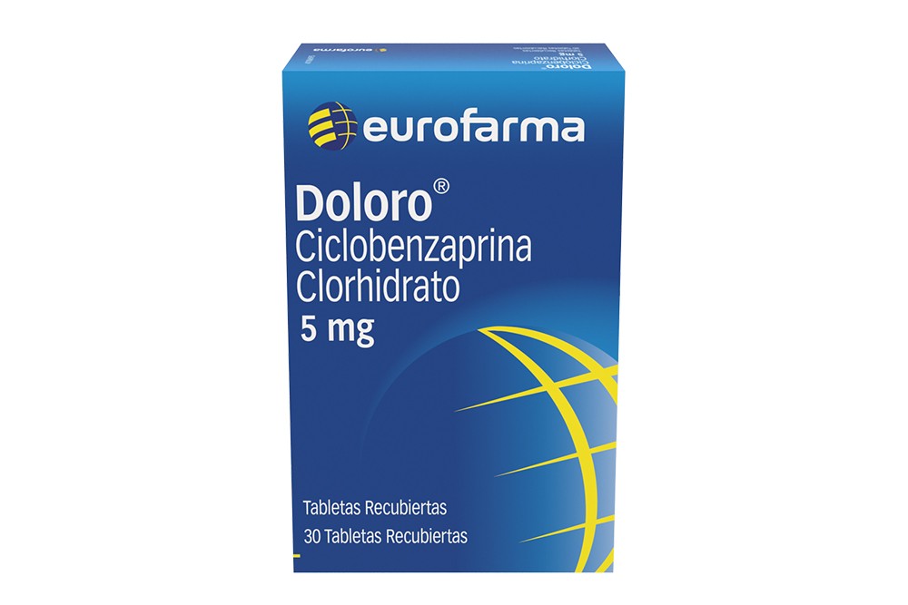 Ciclobenzaprina clorhidrato Doloro 5 mg 30 Tabletas Recubiertas