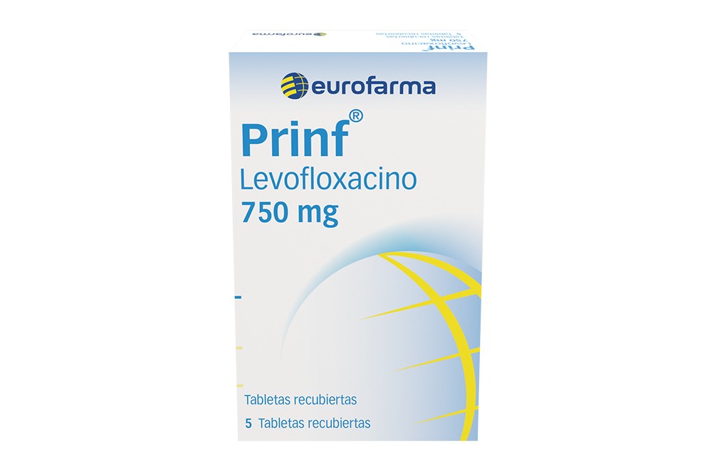 Levofloxacino Prinf 750 Mg 5 Tabletas Recubiertas