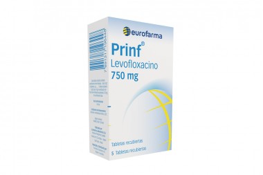 Levofloxacino Prinf 750 Mg 5 Tabletas Recubiertas