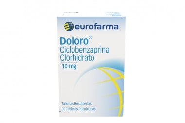 Cliclobenzaprina Clorhidrato Doloro 10 Mg 30 Tabletas Recubiertas