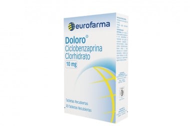 Cliclobenzaprina Clorhidrato Doloro 10 Mg 30 Tabletas Recubiertas