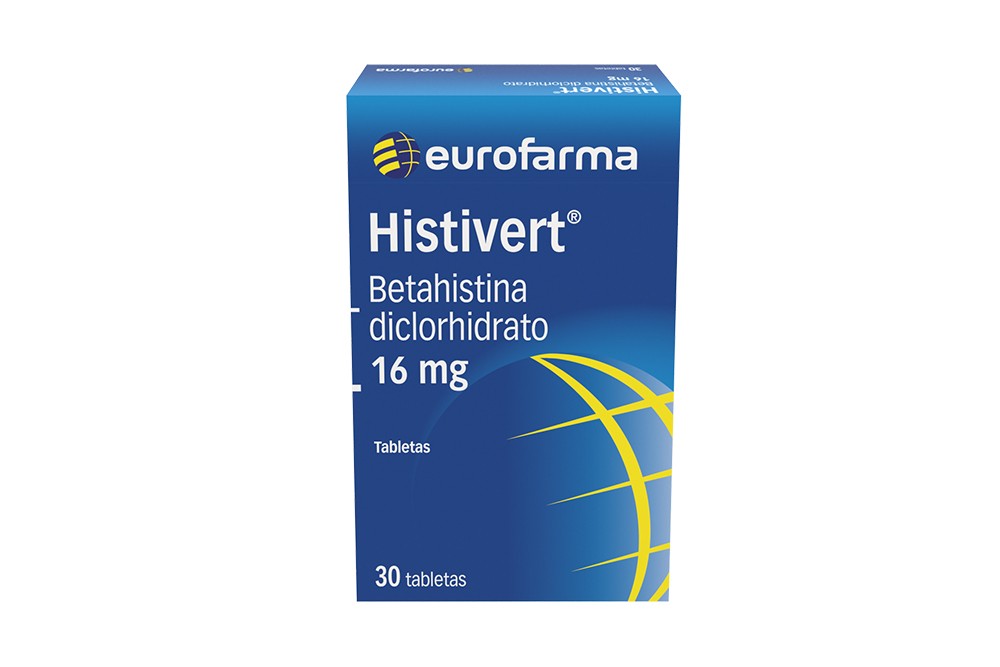 Histivert 16 Mg 30 Tabletas