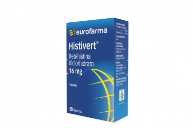 Histivert 16 Mg 30 Tabletas