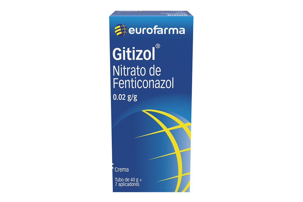 Crema Nitrato De Fenticonazol Gitizol 0.02% 40G 7 Aplicadores