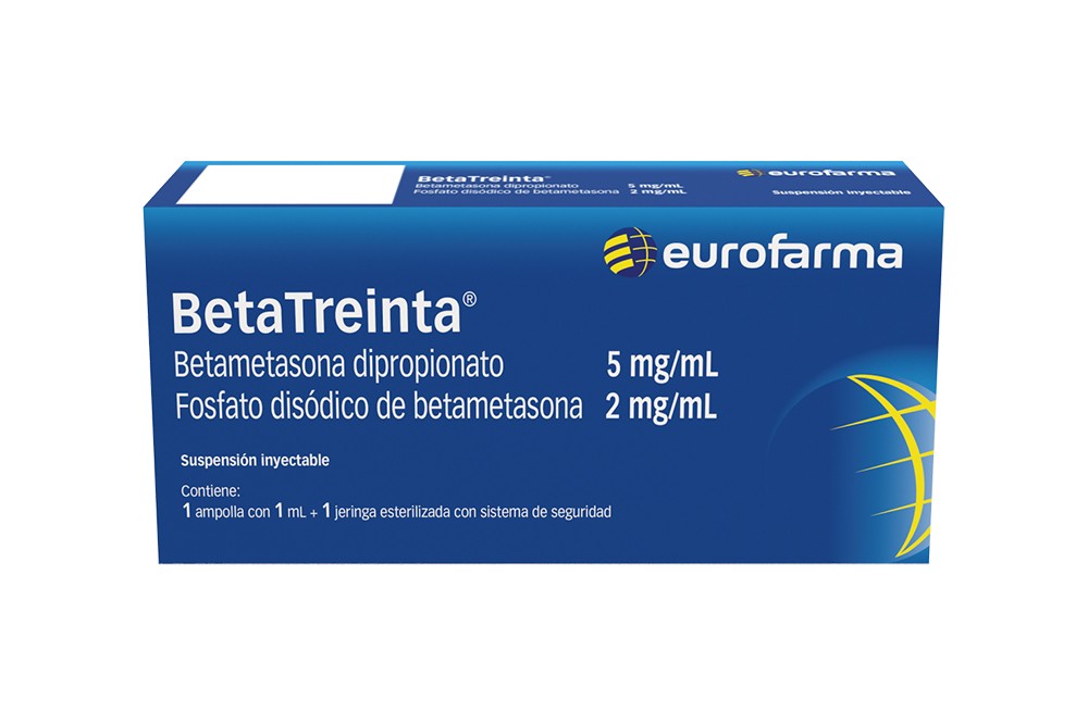 Betatreinta 5Mg /2Mg Una Ampolleta Con 1Ml + 1Jeringan Esterilizada Con Sistemas De Seguridad