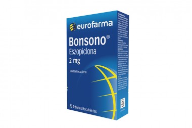 Eszopiclona Bonsono 2 Mg 20 Tabletas Recubiertas