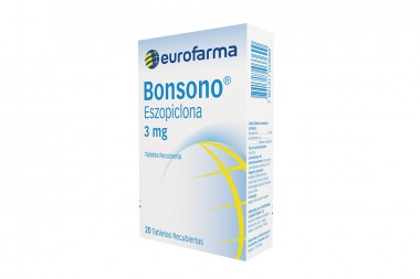 Eszopiclona Bonsono 3 Mg 20 Tabletas Recubiertas