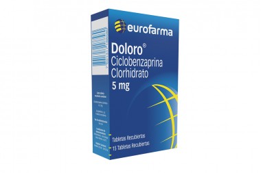 Ciclobenzaprina Clorhidrato Doloro 5 Mg 15 Tabletas Recubiertas