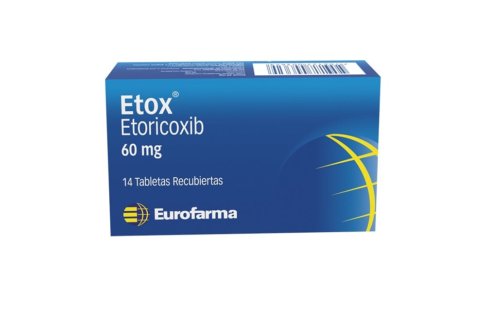 Etoricoxib Etox 60 Mg 14 Tabletas Recibiertas