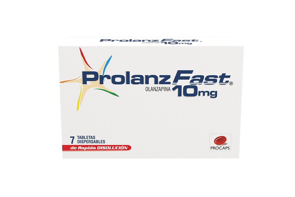 Olanzapina Prolanz Fast 10 Mg 7 Tabletas Dispersables