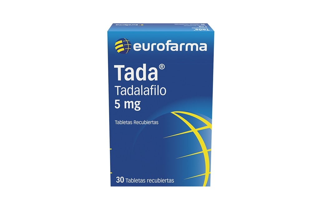 Tadalafilo Tada 5 Mg 30 Tabletas Recubiertas