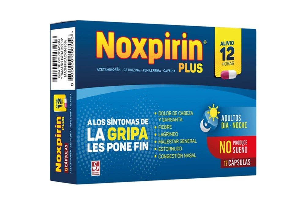 Noxpirin Plus Alivio 12 Horas 12 Cápsulas