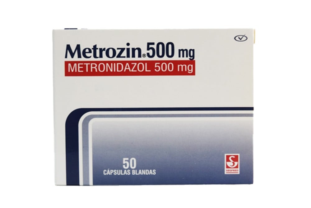 Metrozin 500 mg 50 Cápsulas Blandas