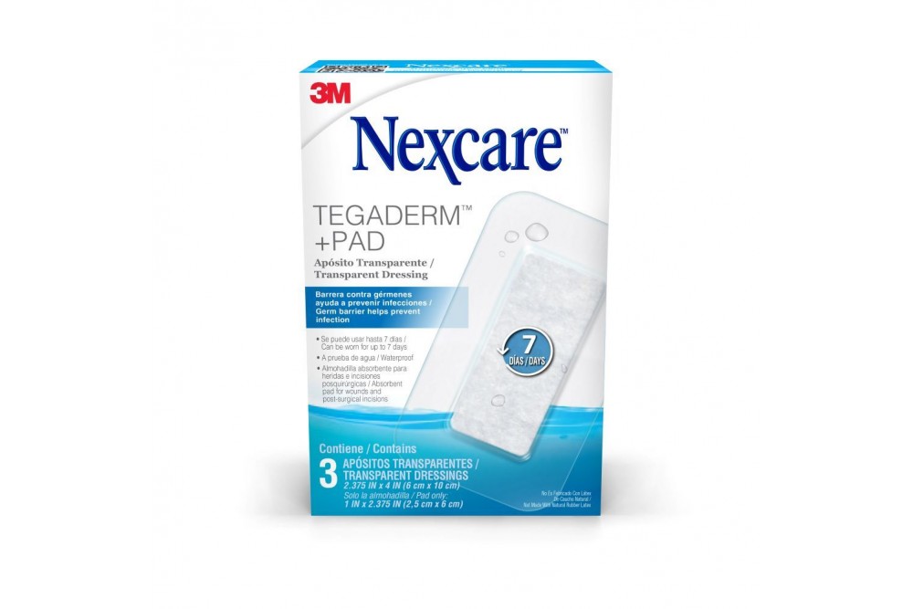 Aposito Transparente Nexcare Tegaderm 3 Unds