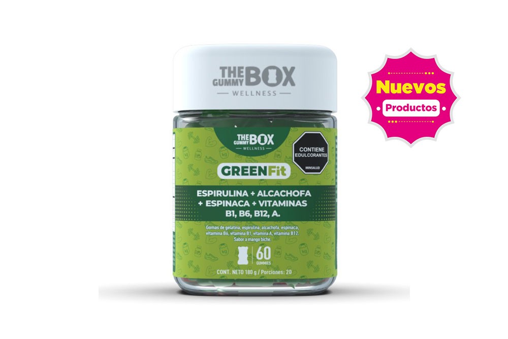 Goma De Gelatina The Gummy Box Green Fit 180 G